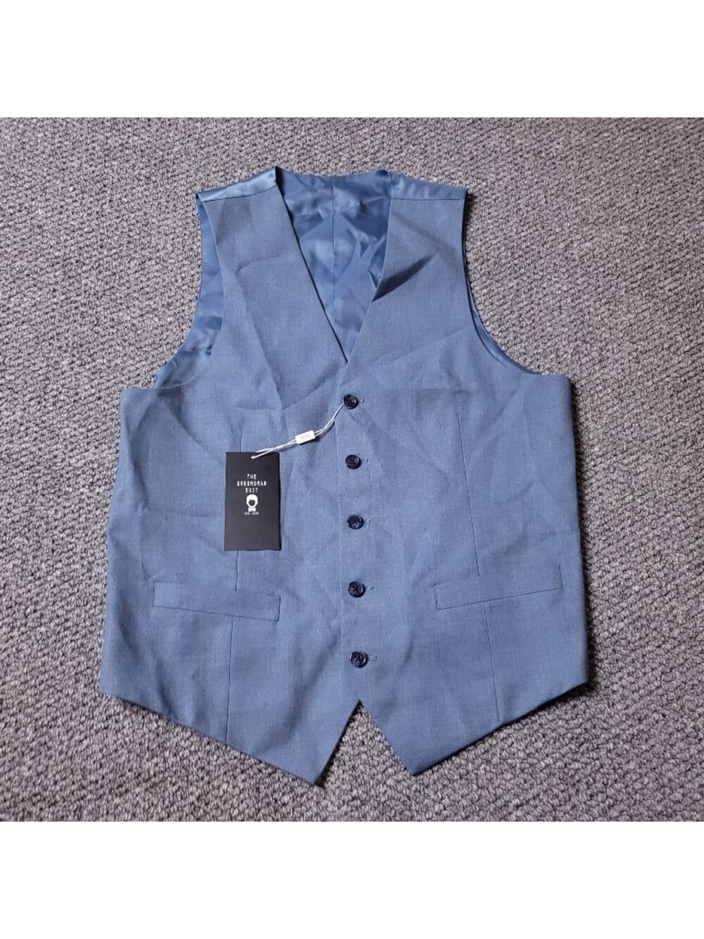 The Groomsman Suit Vest Mens 36  Light Blue Formal Supply Dress Wedding Shop